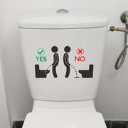 ウォールステッカー トイレステッカー 面白 ユニーク ピクトグラム トイレシール ウォールシール 壁紙シール 便座 便器 タンク 警告 おしゃれ かわいい DIY インテリア 装飾