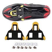 クリート 左右セット 2個セット 自転車用パーツ 固定タイプ 固定具 ナット付き ネジ付き ビンディングペダル ブラック イエロー レッド