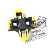 クリート 左右セット 2個セット 自転車用パーツ 固定タイプ 固定具 ナット付き ネジ付き ビンディングペダル ブラック イエロー レッド