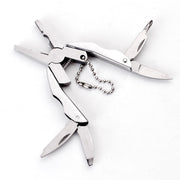 マルチツール マルチプライヤー 変形 小型 キーホルダー ステンレス キャンプ サバイバル 工具 ナイフ ドライバー ペンチ アウトドア コンパクト