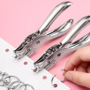 穴あけパンチ 1穴 3mm 6mm ハンディ 丸穴 ルーズリーフ ファイリング プリント 書類整理 事務用品 紙 ハンド 文房具 文具 まとめる 便利 簡単