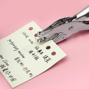 穴あけパンチ 1穴 3mm 6mm ハンディ 丸穴 ルーズリーフ ファイリング プリント 書類整理 事務用品 紙 ハンド 文房具 文具 まとめる 便利 簡単