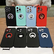 iPhoneケース iPhoneカバー リング スマホスタンド スマートフォン スマホ iPhone12 12Pro 12ProMax iPhone13 13Pro 13ProMax iPhone14 14Pro 14ProMax 14Plus ブラック 黒 シンプル 無地 背面保護 傷防止 ユニセックス 女性 男性 レディース メンズ
