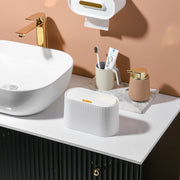 卓上ゴミ箱 ごみ箱 ダストボックス 蓋付き プッシュ式 ワンタッチ コンパクト 小型 ミニサイズ ごみ入れ くず入れ デスク オフィス 自宅 寝室 洗面所 日用品雑貨 小さめ 小さい インテリア小物 おしゃれ スタイリッシュ かわいい きれいめ 緑 白 ピンク