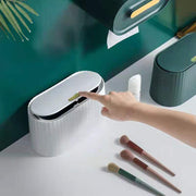 卓上ゴミ箱 ごみ箱 ダストボックス 蓋付き プッシュ式 ワンタッチ コンパクト 小型 ミニサイズ ごみ入れ くず入れ デスク オフィス 自宅 寝室 洗面所 日用品雑貨 小さめ 小さい インテリア小物 おしゃれ スタイリッシュ かわいい きれいめ 緑 白 ピンク