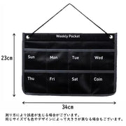 ウォールポケット 壁掛け収納 吊り下げ 壁面収納 8ポケット ポケットカレンダー 曜日 weekly 1週間 お薬カレンダー 薬管理 収納ポケット 小物入れ 可愛い おしゃれ 整理整頓
