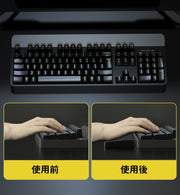 リストレスト ハンドレスト パームレスト 小物入れ 滑り止め 長方形 シンプル USB SDカード 小物 収納 整理 パソコン キーボード 手首 リストサポート オフィス 黒 白 ピンク