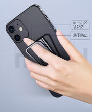 スマホスタンド ホールドリング スマホリング 2in1 タブレットスタンド 長方形 スクエア リングホルダー 2way 縦置き 横置き 折り畳み シンプル おしゃれ スタイリッシュ 携帯 iPhone Android 便利 スマートフォンアクセサリー