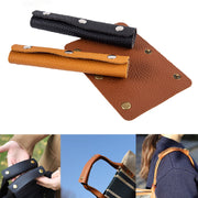 ハンドルカバー 単品 バッグ 鞄 カバン 取っ手 持ち手カバー スナップボタン 汚れ防止 グリップ レザー調 フェイクレザー おしゃれ