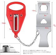 ポータブルドアロック 防犯グッズ 鍵 簡易ロック セキュリティ 持ち運び 携帯 旅行 内鍵 コンパクト ドアまわり 学生寮 アパート ホテル