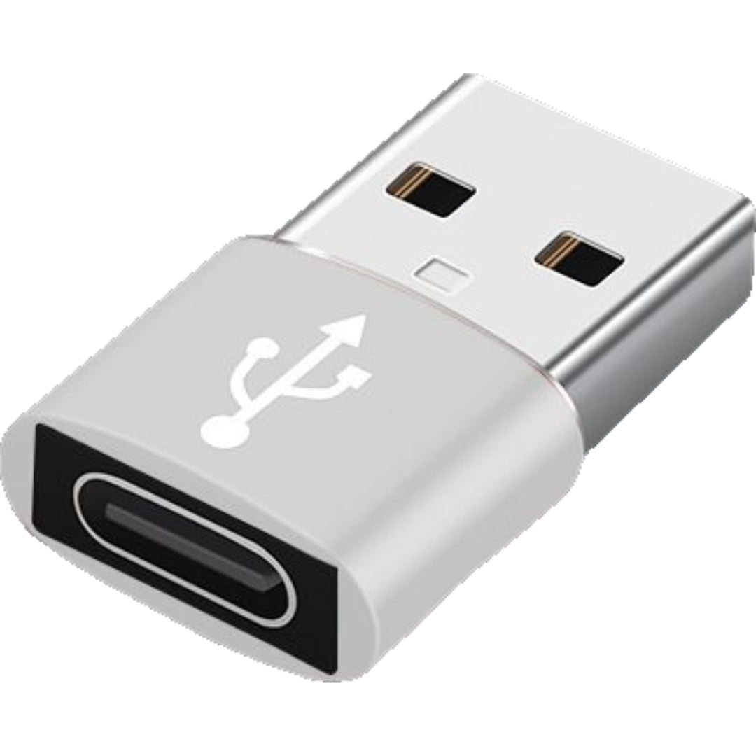 USB TYPE-C 変換アダプター 小型 TYPE-Cメス USBオス シルバー バリエーション画像