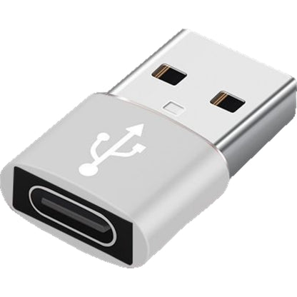 USB TYPE-C 変換アダプター 小型 TYPE-Cメス USBオス シルバー バリエーション画像
