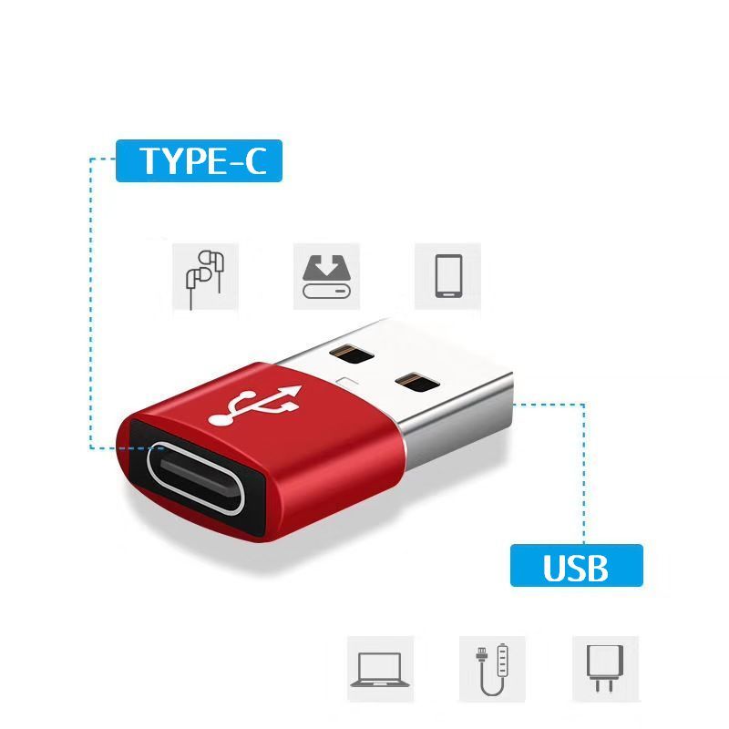 USB TYPE-C 変換アダプター 小型 TYPE-Cメス USBオス 商品画像5