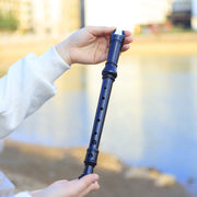 ソプラノリコーダー 8穴 楽器 学生 初心者 練習用 レコーダー クリーニングロッド 音楽 黒 クリア 透明
