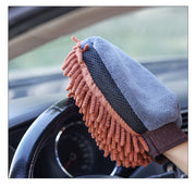 洗車用グローブ 片手用 単品 1個 車用品 カー用品 両面 左右兼用 ミトン お掃除手袋 拭き取り ホコリ 手洗い 汚れ落とし 柔らかい 厚手 窓拭き 洗車道具 車内 ボディ洗浄 自動車 バイク