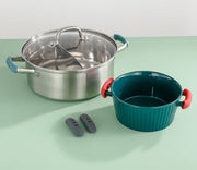 取っ手カバー シリコンカバー 2個セット 鍋つかみ キッチン用品 持ち手カバー 耐熱 シリコン 滑り止め ハンドルカバー 取り付け簡単 穴あき ソフト やわらかい シンプル 便利グッズ キッチン雑貨