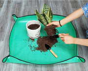 園芸シート 植え替えシート 32cm 50cm 正方形 寄せ植え ガーデニングマット トレイ式 ボタン留め ガーデニングトレー ガーデニングシート プランティングシート 庭仕事 防水 汚れ防止 四隅スナップボタン 作業用シート