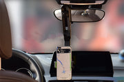 スマホホルダー サンバイザー 挟むだけ 折りたたみ 車載用 カー用品 自撮り棒 ケータイホルダー 黒 クリップ 取り付け簡単 角度調整 装着簡単 カーアクセサリー 車用品 自転車 便利グッズ