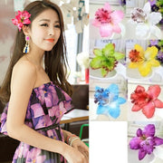 ヘアアクセサリー ヘアクリップ ヘッドドレス コサージュ フラワーモチーフ お花 レディース 髪飾り 髪留め ヘアアレンジ 結婚式 パーティー お呼ばれ 華やか 可愛い かわいい おしゃれ エレガント フォーマル ウエディング グラデーションカラー 南国風 女性用 婦人用 ファッション小物 雑貨