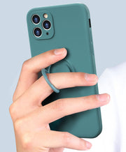 iPhoneケース iPhoneカバー スマホケース リング付き スタンド機能 傷防止 背面保護 無地 14 13 12 ProMax Pro mini plus マットカラー ツヤなし シンプル