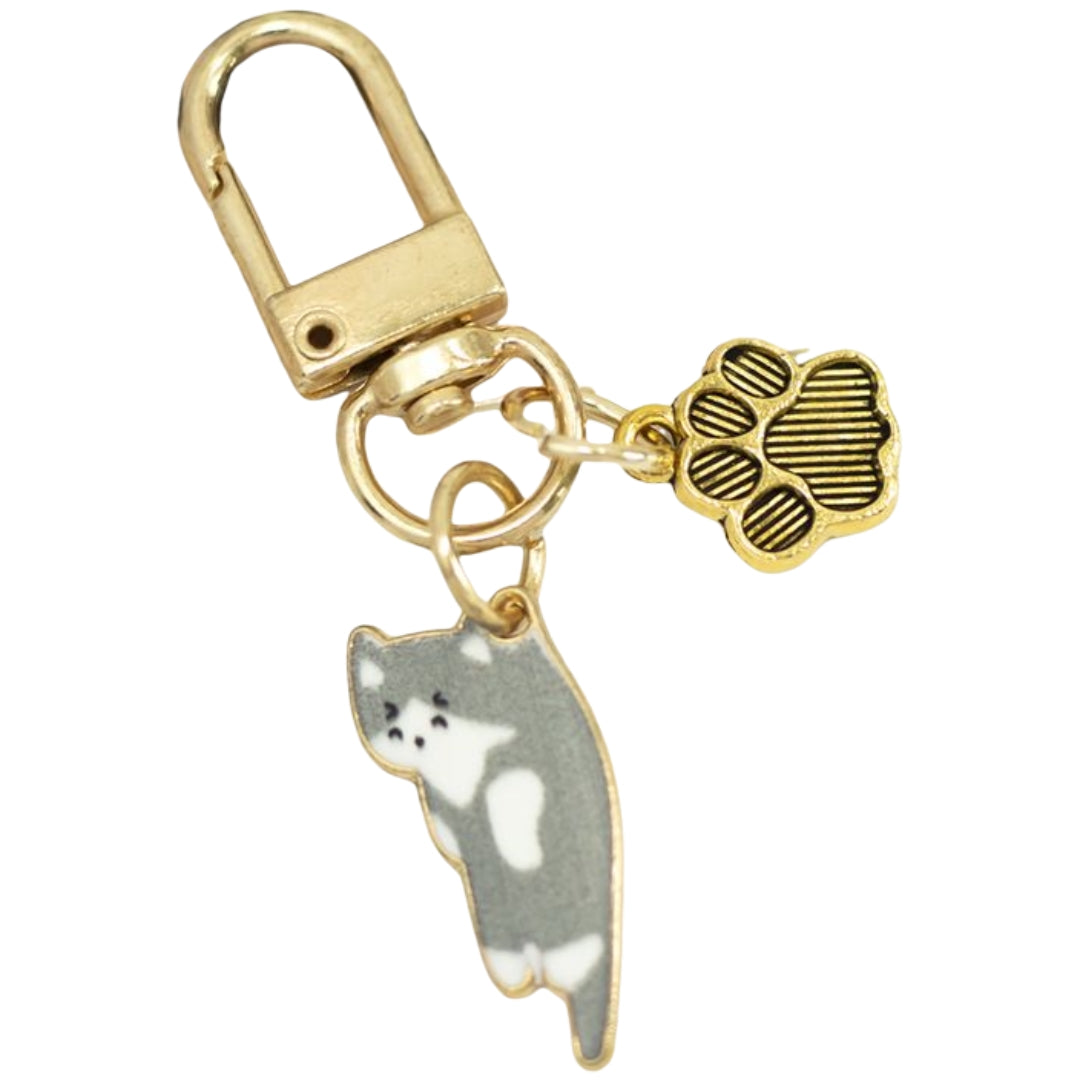 キーホルダー 単品 1個 カラビナ付き ケースチャーム バックチャーム 猫 ねこ ネコ レディース 女性 婦人 女の子 女子 AirPods イヤホンケース バッグ 鞄 動物 アニマル かわいい プレゼント 贈り物 お揃い