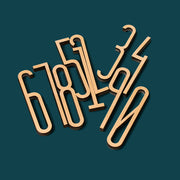 サインプレート ドアプレート 文字プレート 数字 ナンバー 番号 単品 3D 立体 DIY 装飾 ロッカー ポスト 部屋番号 宅配ボックス