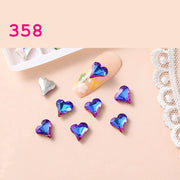 ネイルパーツ 20個セット ハート型 ラインストーン 3D キラキラ ネイルシール ネイルアート用品 デコ パーツ セルフネイル 立体 大きめ 9mm ブルー ゴールド ホワイト ピンク