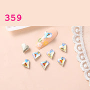 ネイルパーツ 20個セット ハート型 ラインストーン 3D キラキラ ネイルシール ネイルアート用品 デコ パーツ セルフネイル 立体 大きめ 9mm ブルー ゴールド ホワイト ピンク