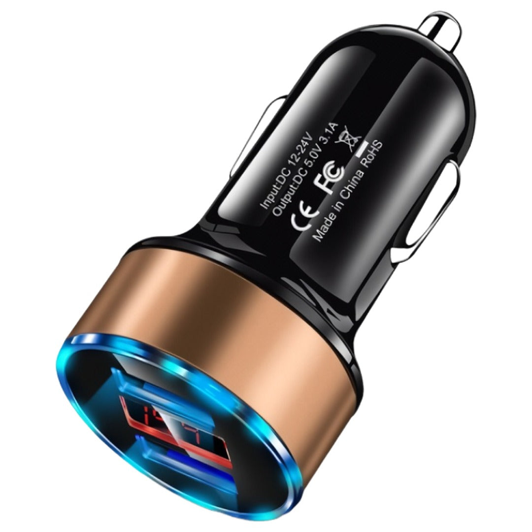 シガーソケット用USBポート シガーソケット用充電器 カーアクセサリー カー用品 車用品 車載 ゴールド バリエーション画像