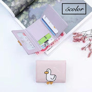 財布 三つ折り レディース 女性 ミニ財布 カード入れ ミニサイズ コンパクト アヒル あひる かわいい お札入れ ウォレット