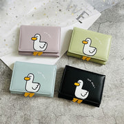 財布 三つ折り レディース 女性 ミニ財布 カード入れ ミニサイズ コンパクト アヒル あひる かわいい お札入れ ウォレット