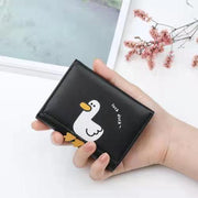 財布 三つ折り レディース 女性 ミニ財布 カード入れ ミニサイズ コンパクト アヒル あひる かわいい お札入れ ウォレット