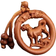 キーホルダー 単品 キーチェーン 干支 十二支 立体 木彫り 彫刻 木製 装飾品 飾り ギフト 贈り物 コレクション ネズミ ウシ トラ ウサギ ドラゴン 可愛い