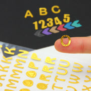 シール ステッカー 数字 アルファベット 文字 文具 デコレーション キラキラ 手帳 シンプル かわいい おしゃれ 大文字