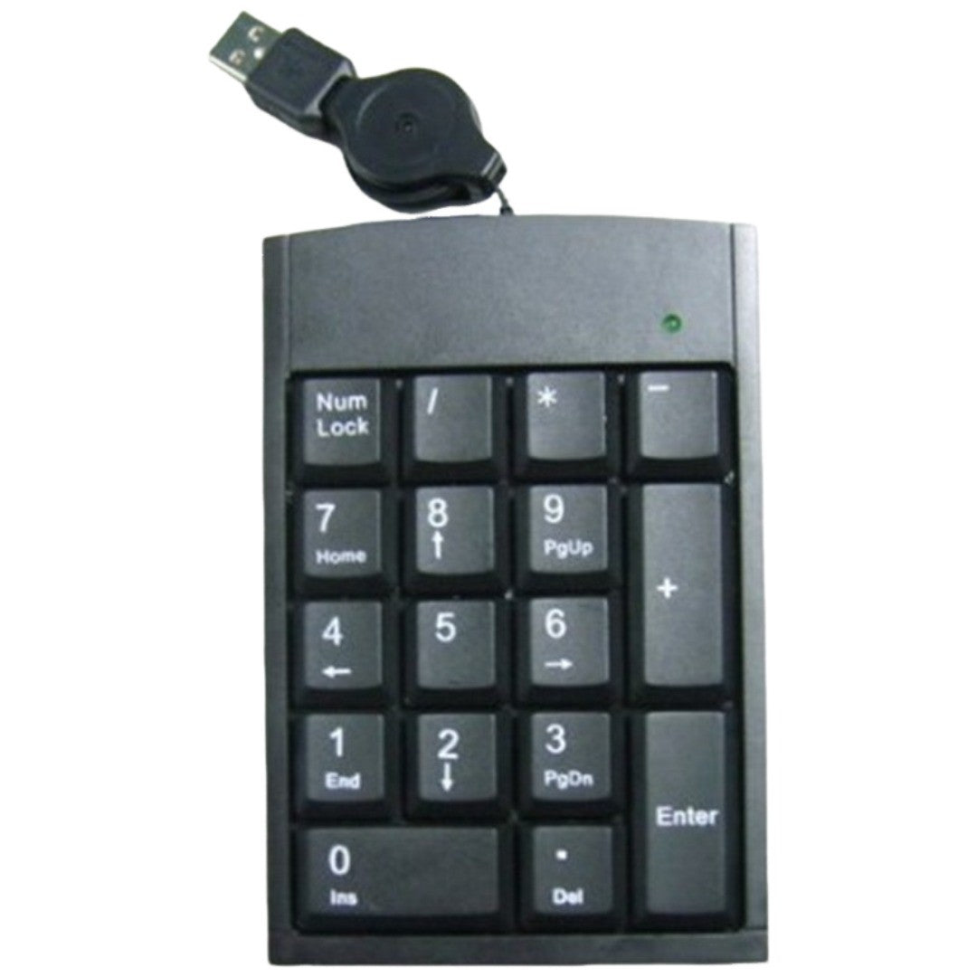テンキー パッド USB接続 リール式 巻き取り式 19キー 18キー 17キー 000キー 伸縮ケーブル 有線 PCアクセサリー パソコン周辺機器 数字入力 数字計算 パソコン接続