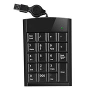 テンキー パッド USB接続 リール式 巻き取り式 19キー 18キー 17キー 000キー 伸縮ケーブル 有線 PCアクセサリー パソコン周辺機器 数字入力 数字計算 パソコン接続