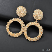 ピアス 耳飾り レディース 女性 アクセサリー小物 ジュエリー 円形 ゴールドカラー シルバーカラー おしゃれ 華やか ギフト プレゼント