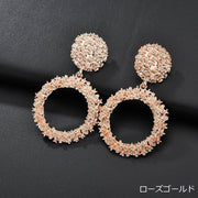 ピアス 耳飾り レディース 女性 アクセサリー小物 ジュエリー 円形 ゴールドカラー シルバーカラー おしゃれ 華やか ギフト プレゼント