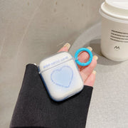 イヤホンケースカバー AirPods 1 2 3 pro エアポッズ エアーポッズ 保護ケース フック付き クリア 透明 ハート かわいい おしゃれ 第一世代 第二世代 第三世代
