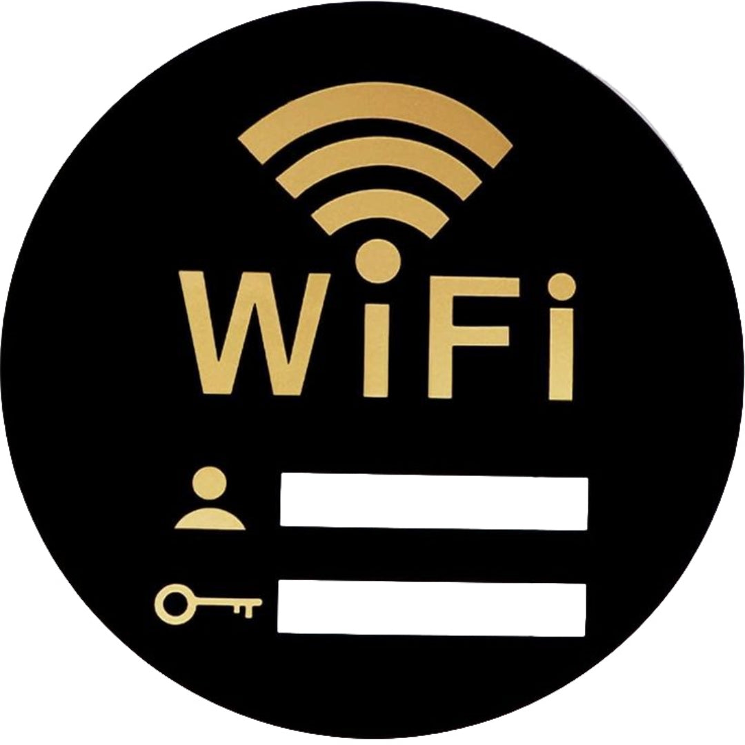 WiFi Wi-Fi サインプレート アクリル製ボード 看板 標識 ステッカー 壁掛け パスワード記入 円型 丸型 店舗 カフェ