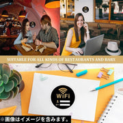 WiFi Wi-Fi サインプレート アクリル製ボード 看板 標識 ステッカー 壁掛け パスワード記入 円型 丸型 店舗 カフェ