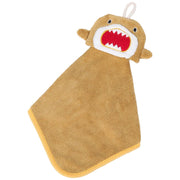 ループ付きタオル 子供用 キッズ ベビー ハンドタオル サメ 鮫 紐付き お手拭き 吊り下げ 手洗い 布巾 ふきん アニマル フェイス かわいい キッチン用品