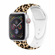 腕時計用ベルト apple watch用バンド アップルウォッチ用 レディース メンズ シリコン レオパード ヒョウ柄 アニマル 交換ベルト 交換バンド 付け替え