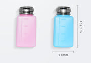 ポンプディスペンサー 手動ポンプ式 ネイルリムーバー入れ 角型 溶剤入れ 200ml ネイルグッツ ネイル用品 ネイルツール マニキュアツール ネイルオフ リムーバー 液体保管容器 お洒落 可愛い ハンドラップ クリーナー 除光液 アルコール