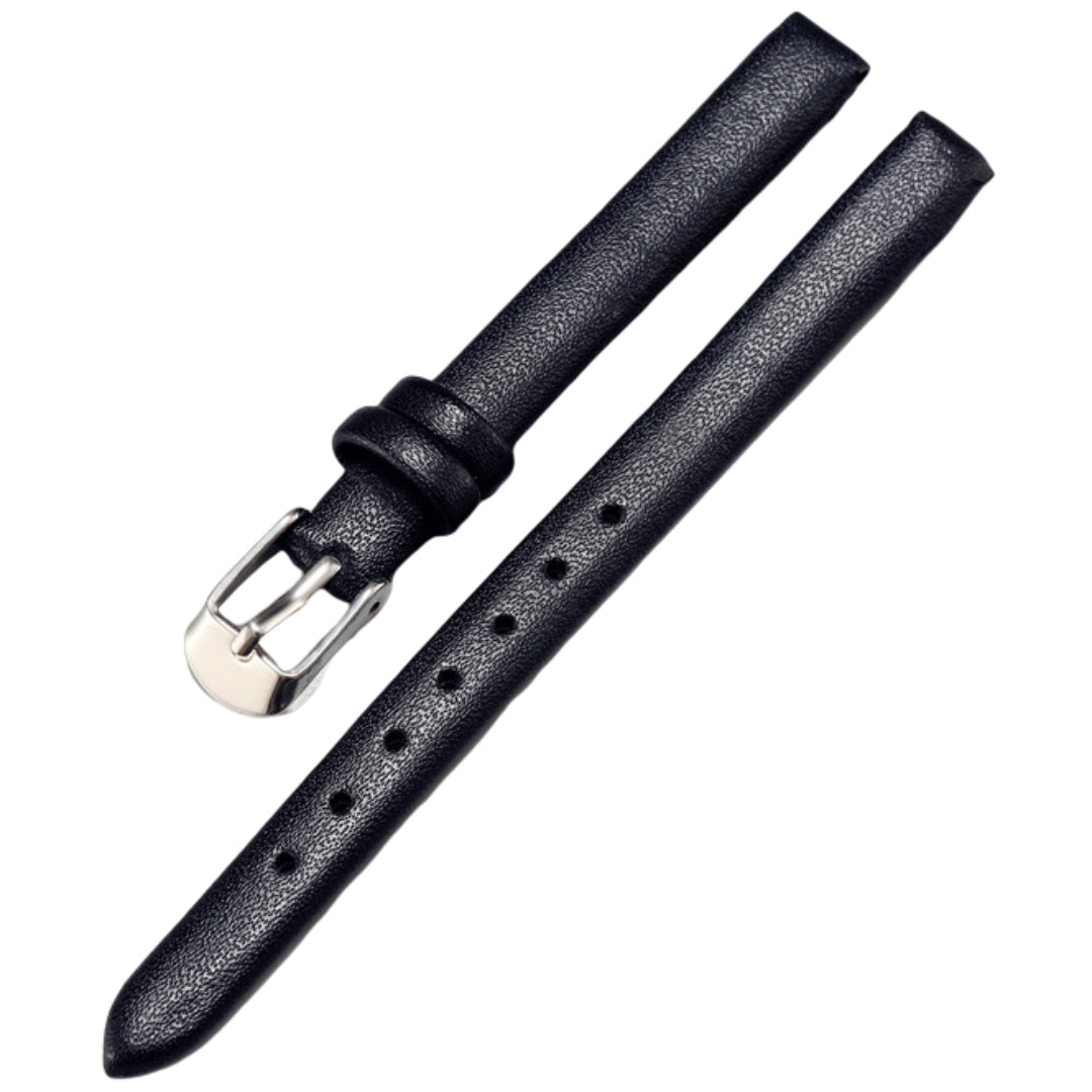 腕時計用ベルト ユニセックス メンズ レディース 8mm 10mm 交換ベルト 替えベルト 付け替え 黒 レザー調