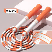 縄跳び なわとび ビーズロープ 子供 キッズ ジュニア 初心者 ジャンプロープ 雑貨 滑り止め 握りやすい 体育 外遊び 運動会