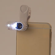 スマホ用ズームレンズ LEDライト付き 単眼鏡 拡大鏡 望遠鏡 望遠レンズ カメラレンズ 60倍 クリップ式 携帯電話 iPhone スマートフォン タブレット 便利