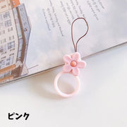 リングストラップ スマホリング 携帯ストラップ 落下防止 スマホアクセサリー お花 無地 シリコン スマートフォン 携帯電話 カラバリ豊富 可愛い シンプル キュート ポップ 便利 雑貨