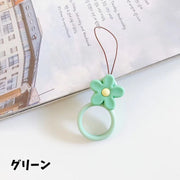 リングストラップ スマホリング 携帯ストラップ 落下防止 スマホアクセサリー お花 無地 シリコン スマートフォン 携帯電話 カラバリ豊富 可愛い シンプル キュート ポップ 便利 雑貨