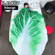 ブランケット 毛布 直径150cm ユニーク 面白い おくるみ 掛け毛布 お昼寝ケット 膝掛け ピザ 白菜 スイカ ハンバーガー 可愛い 寝具